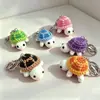 Llavero de tortuga lindo transfronterizo, juguete de peluche de tortuga mini a crochet, juguete pequeño creativo, llavero adorable
