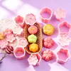 Molde para Pastel de Luna Serie Flores Dibujos Animados 3D Flor de Cinco Pétalos Flor de Seis Pétalos Molde de Tamaño Pequeño y Grande Simulación Pastel Repujado DIY