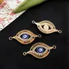 1 Pieza de Ojo Maligno Doble Agujero Diamante Ancla Palmera Corazón Pulsera Collar Colgante, Venta Caliente Transfronteriza