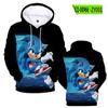 2022 comercio exterior nuevo SonicTheHedgehog otoño e invierno impresión 3D holgado sudadera con capucha para hombre y mujer