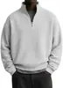 Chaqueta Americana de Nuevo Estilo Transfronteriza de Peso Pesado Color Sólido Cuello Alto Manga Larga para Hombre Moda Simple Sudadera Deportiva Casual para Hombre