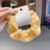 Scrunchie floral suave para mulheres, elástico de cabelo de alta qualidade para coque, acessório de cabelo extra grande
