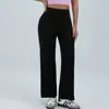 Nuevos pantalones de yoga holgados para mujer, de cintura alta, adelgazantes, pantalones casuales de pierna recta para correr al aire libre y actividades de fitness