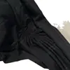 DestaqueYuran 26 Novo Vestido Preto Curto de Outono com Gola Plissada Tridimensional e Mangas Curtas de Tricô