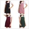 Aliexpress Amazon Otoño 2023 Vestido de Pana sin Mangas con Tirantes Delgados de Estilo Europeo y Americano Vestido de Color Sólido de Corte A Versátil