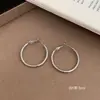 Pendientes Minimalistas de Estilo Coreano y Japonés para Chicas a la Moda, Pendientes de Aro Grandes para Mujeres, Pendientes de Aro Lisos Exagerados Simples Dulces Geniales, Nuevo Estilo Europeo y Americano