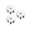 Accesorios DIY giratorios de acero inoxidable para motivos de flores, accesorios para pendientes de flor de bola redonda roscada, disco redondo, bola redonda, base de flor de ciruelo