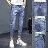 Novas Calças Masculinas de Primavera e Outono Estilo Coreano Slim Fit Perna Pequena Compridas Moda Masculina Perna Reta Elásticas Casuais