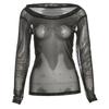 INS Transfronteiriço 2024 Estilo Europeu e Americano Verão Novo Feminino Cor Sólida Solto Moda de Rua Manga Longa Top