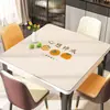Mantel Individual Cuadrado de Cuero para Mesa de Comedor, No Lavable, Impermeable, Resistente al Aceite, Resistente al Calor, Lujo Ligero, Sensación de Alta Gama, Mantel Individual, Mantel para Mesa de Café