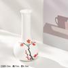 Shumen Blanco Cerámica China Pintado a Mano Jarrón Arte Mesa de Té Escritorio Decoración para el Hogar Sala de Exposiciones Adornos Chinos Flor
