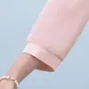 Camisa delgada de principios de otoño para mujeres de mediana edad y mayores con cuello camisero, camisa adelgazante para madre, top vintage, camisa básica elegante
