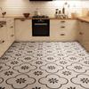Tapete de cozinha antiderrapante à prova de óleo, limpe e não lave, piso totalmente pavimentado, couro, costura de PVC, resistente ao desgaste, tapete especial