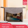 Bolsa de cosméticos impermeável de EVA transparente bolsa de camurça bolsa com zíper bolsa de armazenamento de cosméticos fábrica de plástico personalizado