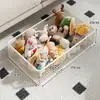 Estante Organizadora de Brinquedos para Crianças, Tipo Gaveta Móvel de Chão, Organizador para Debaixo do Sofá para Itens Diversos e Lanches, Carrinho Pequeno com Cesta