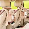 Nueva Caja de Pañuelos para Coche Blue Rain con Diseño de Oso y Conejo de Dibujos Animados, Caja de Pañuelos Colgante para el Interior del Coche