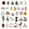 Acessórios de Joias DIY Transfronteiriços Esmalte Estrela de Cinco Pontas Formato de Coração Pingente de Chaveiro de Bolsa Brincos Colar Pulseira Charme