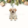 2D Natal Fofo Presente Papai Noel Pingente de Feriado Acrílico Plano Carro Nova Decoração Transfronteiriça