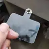 Cordón para teléfono de color caramelo junta de silicona pieza de clip trasero transparente fijación de tarjeta de tela puerto de carga universal almohadilla para teléfono