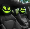 Funda de reposacabezas para coche con estampado de calavera negra para comercio exterior transfronterizo, estilo elástico universal, funda de reposacabezas universal peculiar y divertida