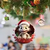 Encantador Huevo de Dragón Plano de Acrílico Decoración Juguete Navideño Decoración Colgante para Interior de Coche Juguete de Árbol de Navidad de Dragón