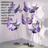 Adereços de Foto da Moda Arte em Ferro Borboleta Grande Decoração 3D Display Arte em Papel Arranjo de Corredor de Floricultura Enfeites