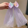 Pasador de Malla Extra Grande con Lazo para el Cabello, Pin de Tulle de Hada para la Parte Trasera de la Cabeza, Accesorio de Corona de Princesa de Alta Gama para Niñas