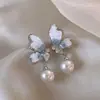 Pendientes de Borla de Perlas Estilo Francés con Cierre de Plata 925 para Mujer, Tachuelas de Temperamento de Lujo Ligero, Nuevo Modelo 2026, Pendientes de Alta Gama para Primavera y Verano