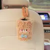 Caixa de Lenços Criativa para Carro Porta-Lenços de Desenho Animado Fofo para Pendurar no Banco Traseiro do Carro Acessório de Interior de Carro
