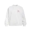 Camiseta casual de manga larga para hombre, estampado de retrato de graffiti pintado a mano estilo americano, algodón puro, cuello redondo, adecuada para primavera y otoño, estilo urbano moderno