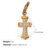 Colar Cruz Pendant Colar Cruzado Novo Retro Luxo Leve Aço Inoxidável Banhado a Ouro 18K Acessórios para Mulheres