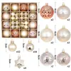 Decoraciones nuevas para bolas de Navidad transfronterizas, caja de regalo, artículos navideños pintados, adornos colgantes de regalo de Navidad, juego de bolas decorativas