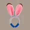 Tiara de Orelhas de Coelho Fofa da Oficial Judy Headwear de Desenho Animado para Performance Venda em Parque de Diversões Grampos de Cabelo Fofos Tiaras Engraçadas para Fotos