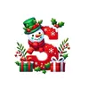 Novo Carro Pendurado Árvore de Natal Plana Transfronteiriça Feriado Carta de Natal 26 Pingente Decorativo Decoração de Boneco de Neve Acrílico