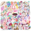 50 pegatinas de unicornio, pegatinas de grafiti de dibujos animados, pegatinas corporales de arcoíris, pegatinas de personalidad para ordenador, guitarra y equipaje, venta al por mayor