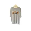Camiseta de Manga Corta con Estampado de Dibujos Animados Linda para Mujer, Nuevo Estilo de Verano, Estilo Coreano, Holgada, Versátil, Adelgazante, Cubre Barriga, Top de Algodón Puro