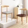 Cadeira de Jantar Infantil em Ferro Forjado Estilo Nórdico, Cadeira com Encosto para Restaurante Doméstico, Design Moderno Simples, Serviço de Instalação