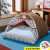 Nido para Gatos Universal Cuatro Estaciones Semi-cerrado Sensación de Seguridad Cama para Perros Pequeños Uso para Dormir Mascotas Gatitos Cama de Invierno Venta al por Mayor Transfronteriza