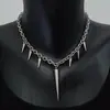 Comercio Transfronterizo Junan Y2K Forma de Corazón No Convencional Remache Joyería Gótica Estilo Punk Collar Venta Directa del Fabricante