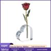 Decoração Transparente para Estudo em Casa Vaso Amor Presente Dia das Mães Dia dos Namorados Base Acrílica em Forma de Coração para Arranjo de Flores