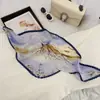 Lenço de Seda Coreano Fácil de Cuidar e Resistente a Amassados, Lenço Decorativo Pequeno para Pescoço com Padrão Paisley Listrado Bolinhas Diamante Fashion Retrô, Lenço de Cabeça, Lenço