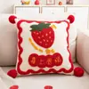 Persimmon Xi travesseiro festivo contínuo casal de noivos decoração do quarto de casamento travesseiro de sofá de cabeceira pelúcia bordado tridimensional com enchimento