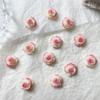 Rosa de glaseado para impresión de 10 mm, joyería para uñas, joyería luminosa para uñas, manicura, joyería de camelia al por mayor