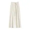 Pantalones anchos de cachemir 100% puro engrosados para otoño e invierno para mujer, pantalones largos de punto de pierna recta, prendas de abrigo de cachemir, simples y cálidos para ir al trabajo