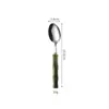 Conjunto de Talheres de Aço Inoxidável 304 Estilo Bambu Acrílico Criativo Estilo Ocidental para Uso Doméstico Garfo de Sobremesa Colher de Sobremesa Colher de Sopa