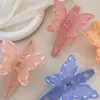 Estilo Ballet de Primavera Doce Fita Borboleta Presilha de Agarre Versátil Elegante Presilha de Tubarão Parte de Trás da Cabeça Coque Cabelo Meio Preso Pegador de Cabelo