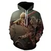 Roupa Masculina Outono e Inverno Jogo Mito Negro: Wukong Series Peripheral 3D Digital Printing Masculino com capuz
