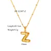 Venta Caliente Transfronteriza Europea y Americana Acero Inoxidable 26 Colgante de Collar de Letra Cadena de Clavícula Cadena de Acero de Titanio Fabricante de Collares Venta al por Mayor 18K