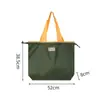 Bolsa de Compras de Supermercado Ecológica con Cordón Grande, Bolsa de Hombro de Moda, Plegable, Portátil, Tote, Bolsa de Comestibles, Impermeable