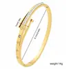Pulsera de Acero Inoxidable Cruzada de Gran Venta Circonio Acero de Titanio Moda para Mujer Pulsera de Alta Gama Trébol de Cuatro Hojas Incrustado Diamante Joyería de Mano Venta al por Mayor